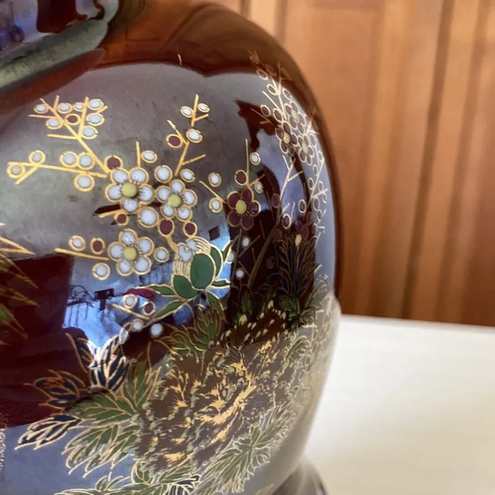 Vintage Handpainted Porcelain Ginger Jar Made in Japan